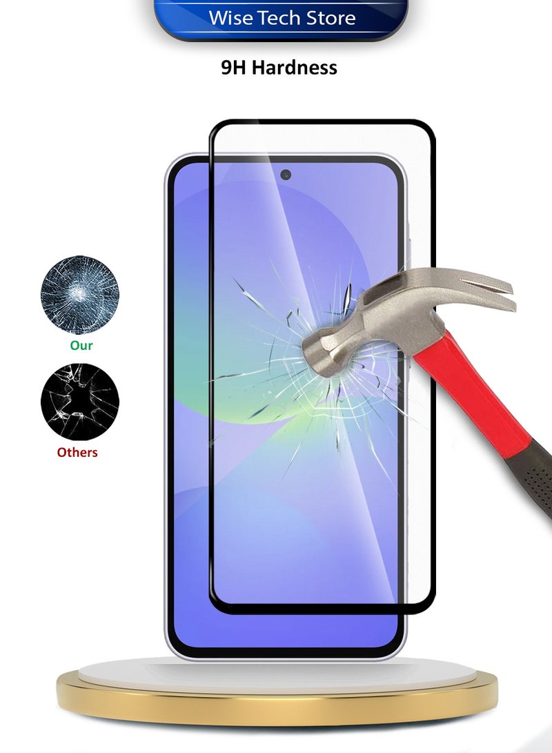 Wtech Samsung Galaxy A37 5G 2026 Premium E2E Series Full Glue Full Cover Tempered Glass Screen Protector (MSGECN) - Clear/Black - Image 3
